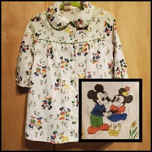 Rare 1970's vintage Jcpenney mickey and minnie mouse dress size 5
